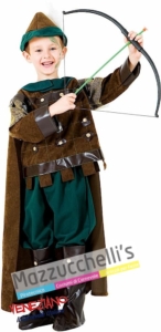 Il costume da Bambino Giustiziere del bosco Arciere Medievale
