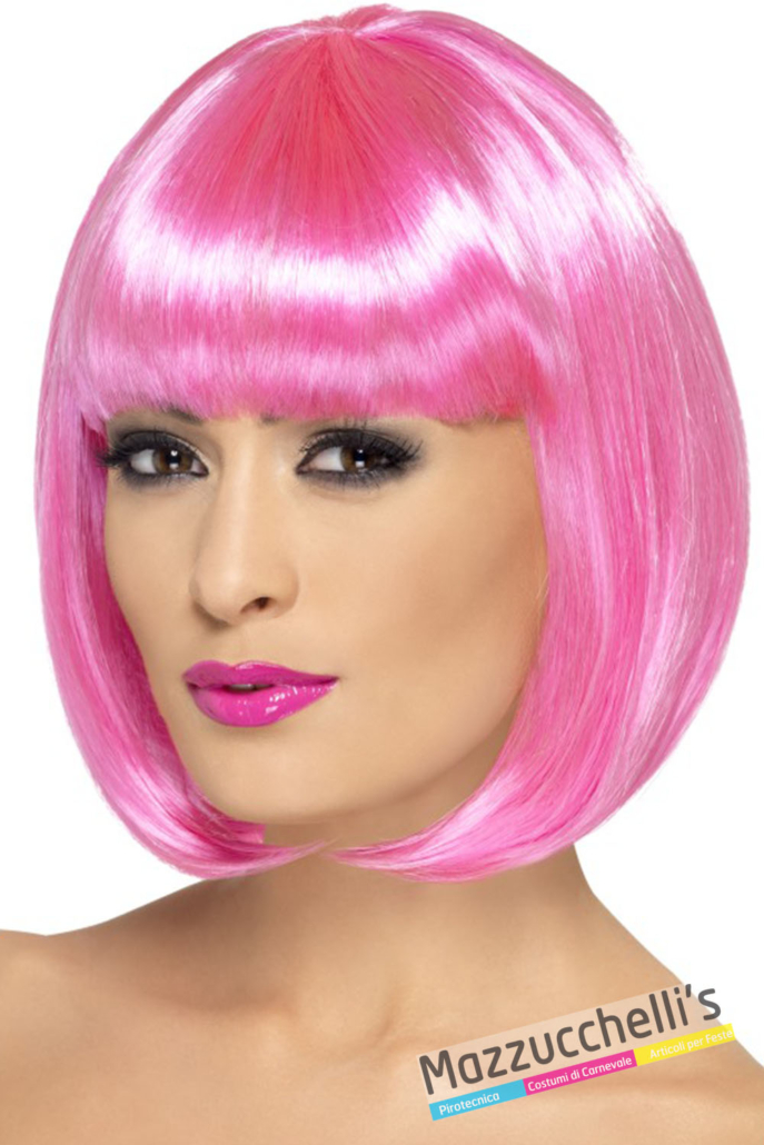 Parrucca Caschetto Corto EUPSIIU Rosa - Parrucca Bob Per Cosplay E Feste Di Carnevale