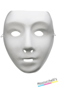 maschera bianca in plastica - Mazzucchellis