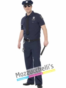 Costume Adulto Uomo Curvy Mestieri Lavori Poliziotto