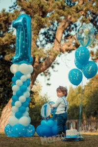 Composizioni con palloncini Primo compleanno bambino - Mazzucchellis