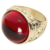 anello con gemma rossa pirata vampiro cardinale carnevale halloween e altre feste a tema - Mazzucchellis