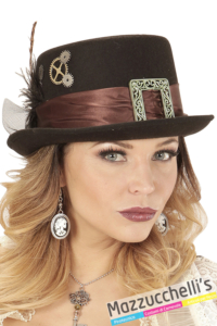 cappello cilindro steampunk viaggiatore nel tempo halloween carnevale e altre feste a tema - Mazzucchellis