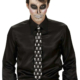 cravatta con teschi da scheletro look spaventoso halloween carnevale e altre feste a tema - Mazzucchellis