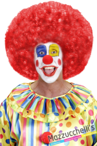 parrucca afro riccia rossa anni '60 '70 hippie clown circo carnevale halloween altre feste a tema - Mazzucchellis 1
