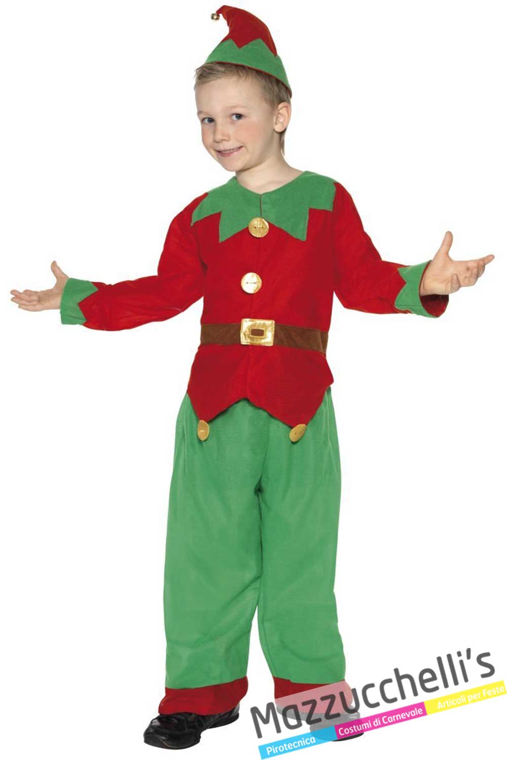 Piccolo aiutante di Babbo Natale Costume Elfo KIT ADULTO DA DONNA TAGLIA UNICA 5 PEZZI KIT 